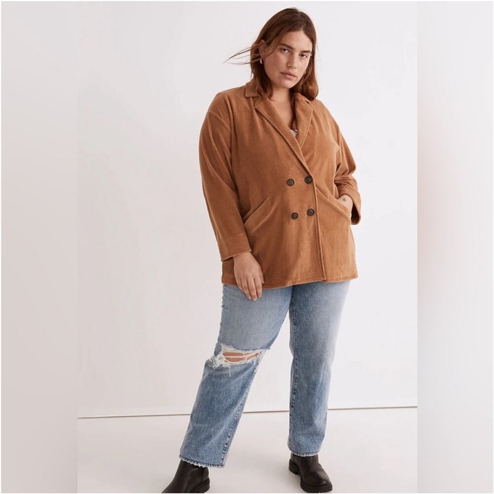 Madewell Tan Double-Breasted Jacket